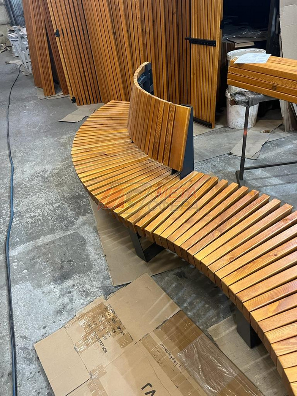 Скамейка Rail Road 03 внешний радиус