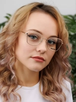 Оправа для очков женская брендовая золотистая