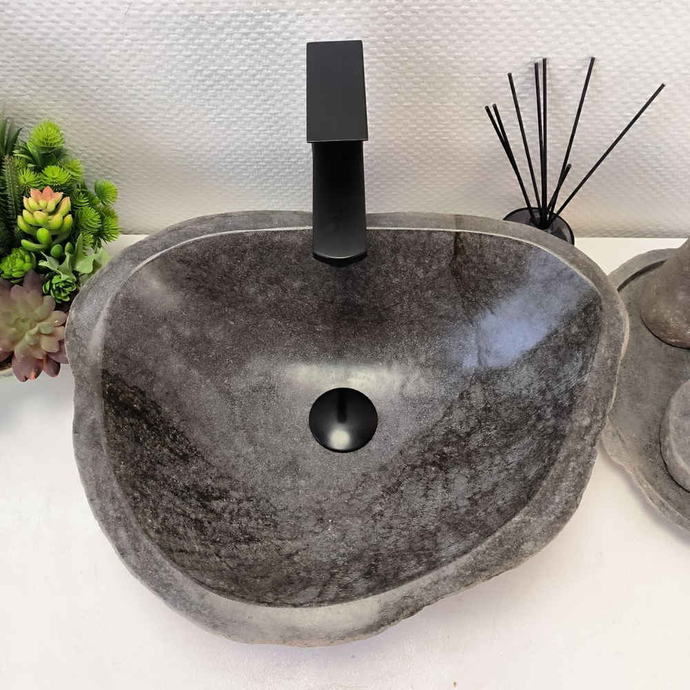 Раковина из речного камня RS-63566 (48*37*15) 0122