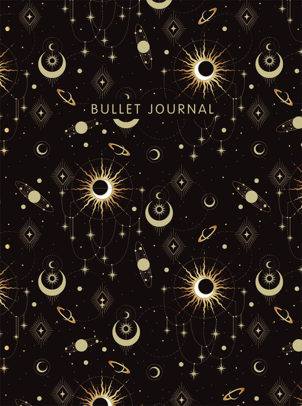Блокнот в точку: Bullet Journal (эзотерический темный, 160 л., с наклейками)