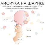 Стикеры ЛИСИЧКА НА ШАРИКЕ