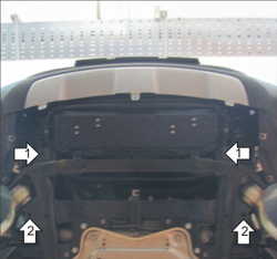 Защита Радиатора. 5 мм, Алюминий. для BMW X6 (e71, E72) 2010-2012, BMW X6 (e71, E72) 2012-2014 MOTODOR.30206