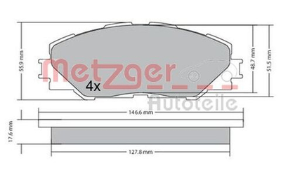 METZGER - 1170443-MEZ - Brake Pad Set, disc brake