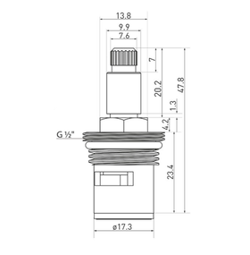 Кран-букса MELODIA керамика 1/2" 7,6*20 под крест (поворот 90град.) 2шт/уп MKP34119BL