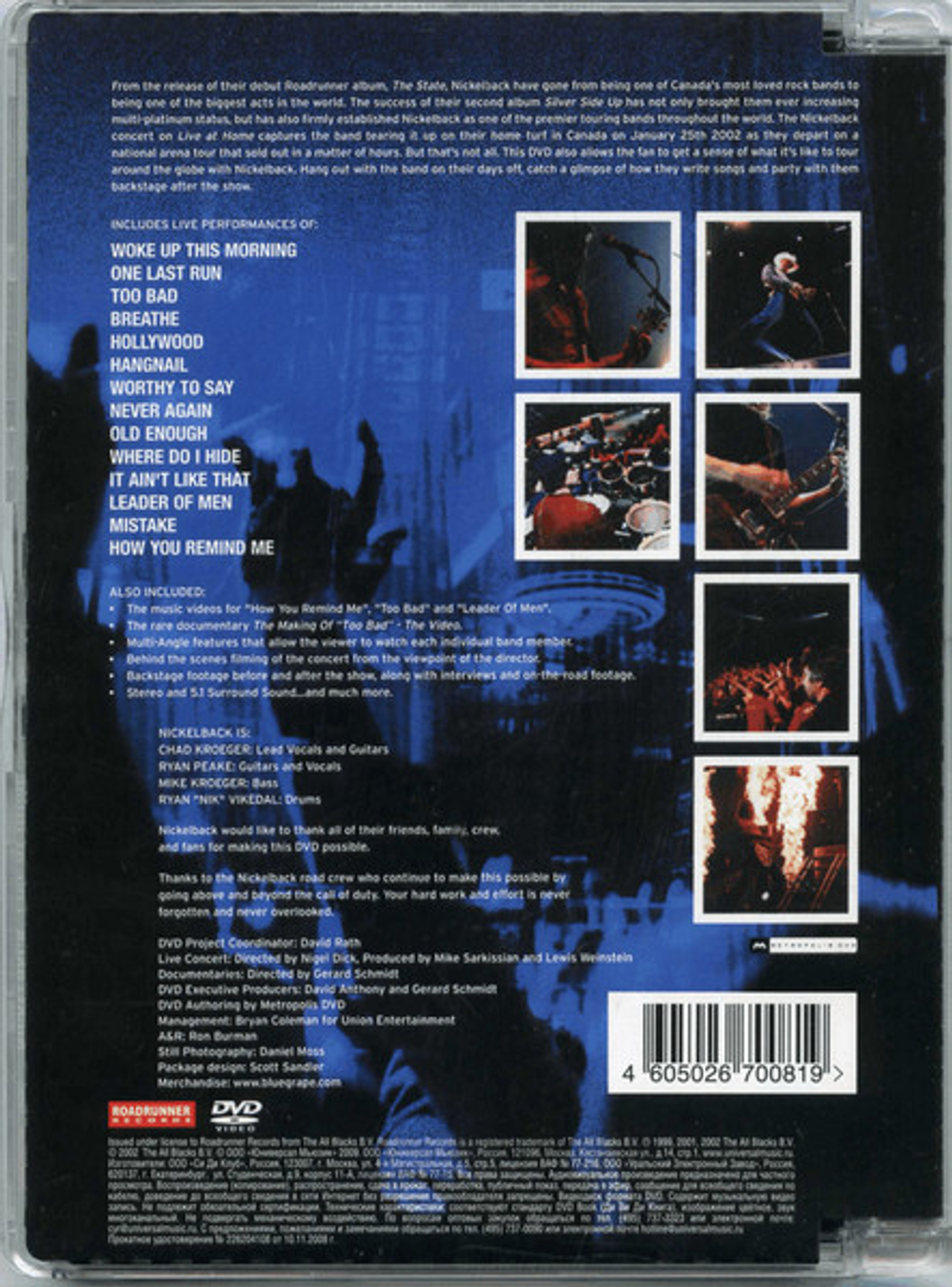 Nickelback / Live At Home (RU)(DVD)