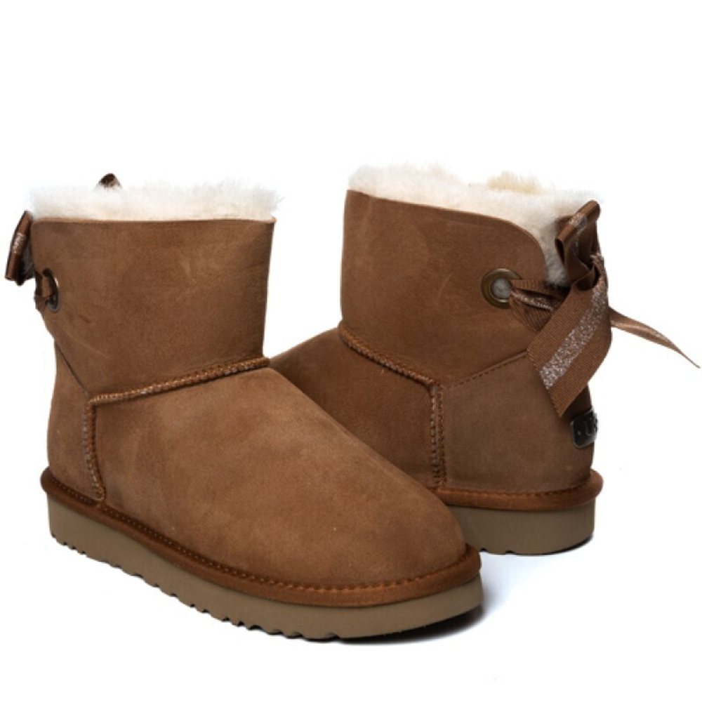 Угги Bailey Bow Mini Customizable Chestnut