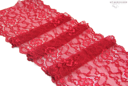 Эластичное кружево, ОПТ, темно-красный, 20,5 см (Арт.: EK-1005), м