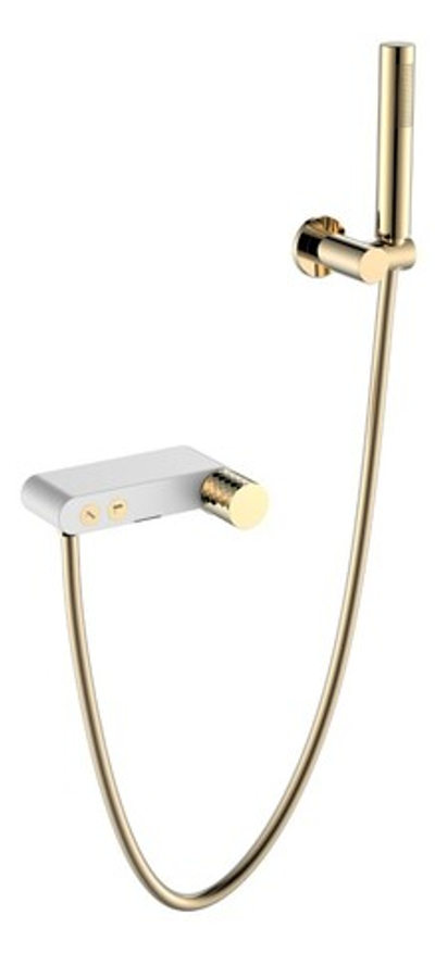 Смеситель STICK для ванны WHITE DIAMOND GOLD