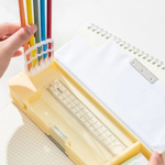 Пенал 2-х сторонний Deli "SpongeBob" + точилка, 235х80х30 мм, пластик, ассорти