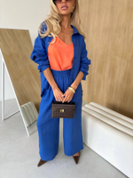 Топ изо льна в цвете апероль