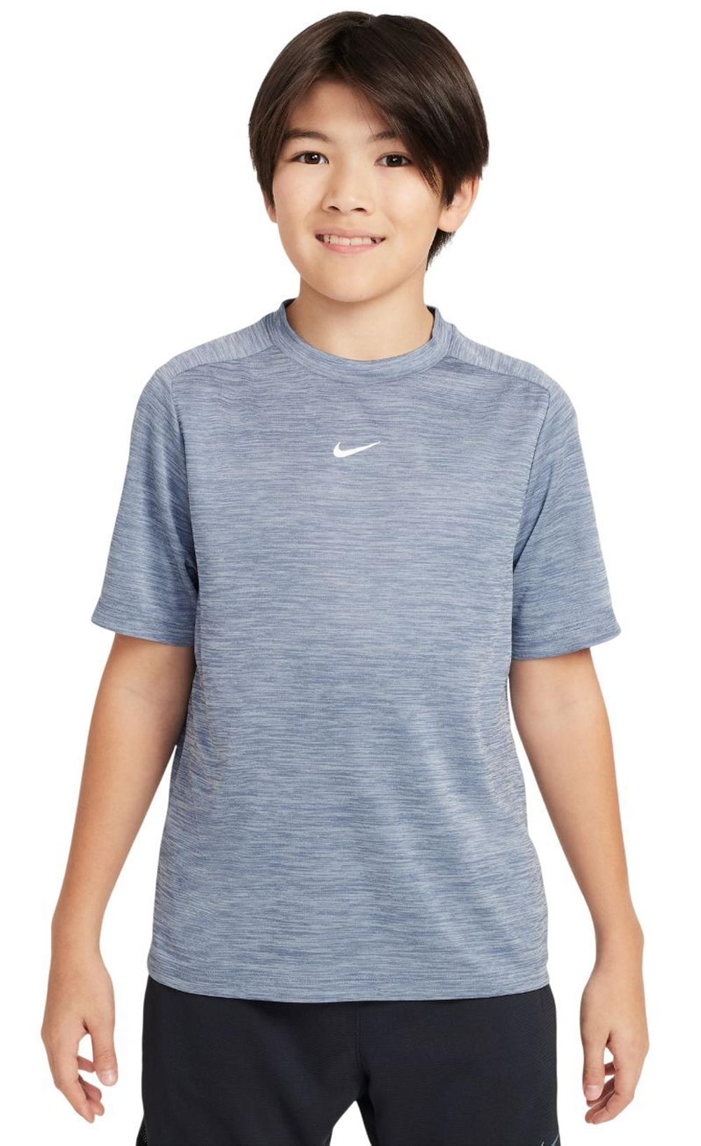 Детская теннисная футболка Nike Boys Multi Dri-FIT Short-Sleeve - world indigo/celestine blue/white