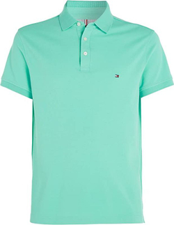 Мужское теннисное поло Tommy Hilfiger Core 1985 Slim Polo - light jade green