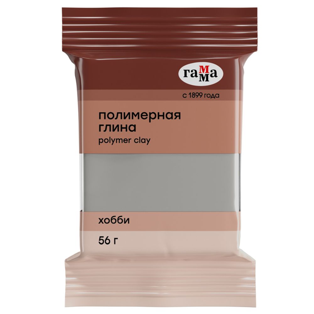 Полимерная глина Гамма "Хобби", серый, 56г