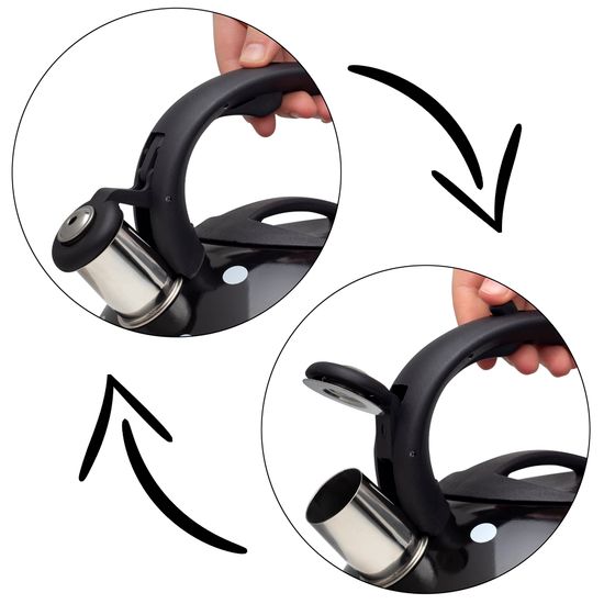 Чайник 2,5 л. из нержавеющей стали со свистком Ofenbach NB-100301 горошек