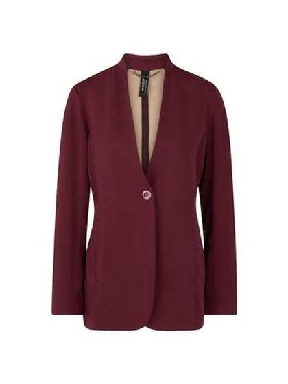 Marc Cain Жакет из костюмной вискозы без лацканов