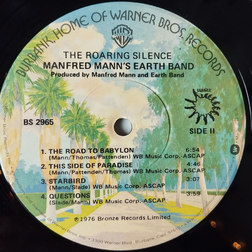 Винтажная виниловая пластинка LP Manfred Mann Earth Band The Roaring Silence (USA 1976)