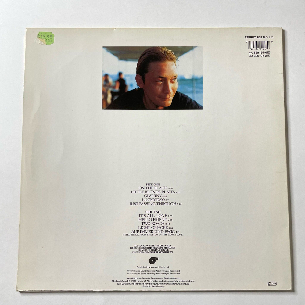 Винтажная виниловая пластинка LP Chris Rea On The Beach (Germany 1986) Lucky Day