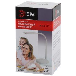 Настольный светильник ЭРА NLED-477-8W-W светодиодный белый