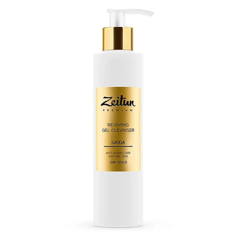 Гель для умывания зрелой кожи с 24K золотом ZEITUN Saida Revivig Gel Cleanser 200 мл
