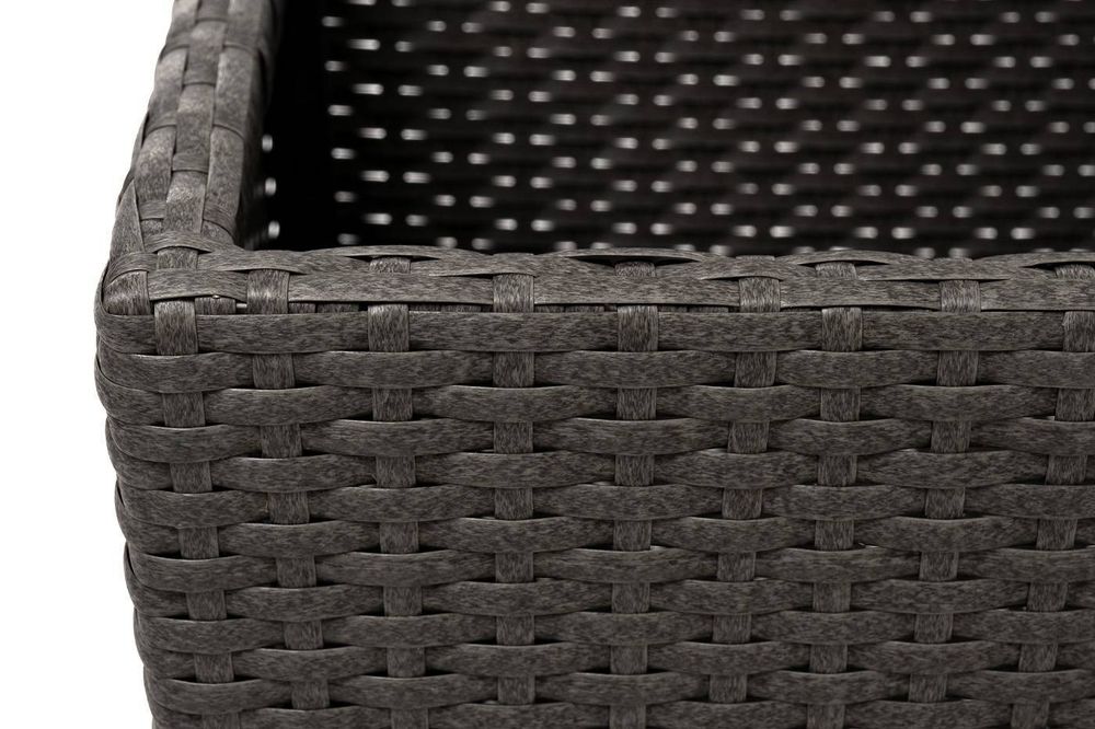 "Капучино" кашпо для цветов плетеное из искусственного ротанга, цвет графит