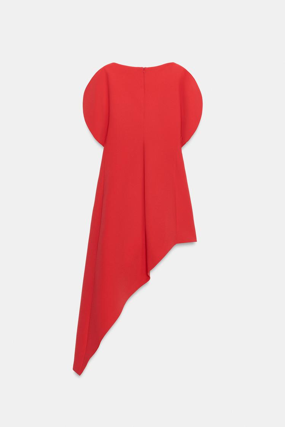 ZARA ПЛАТЬЕ МИДИ АСИММЕТРИЧНОЕ — ZW COLLECTION, ЯРКО-КРАСНЫЙ
