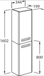 Шкаф-колонна Roca The Gap L цвет фиолетовая ZRU9302747