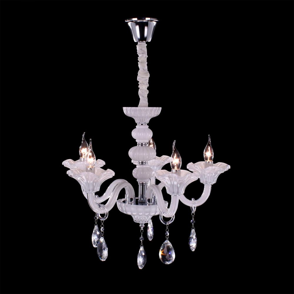 Citilux Ирида CL351150 Люстра стеклянная подвесная Белая