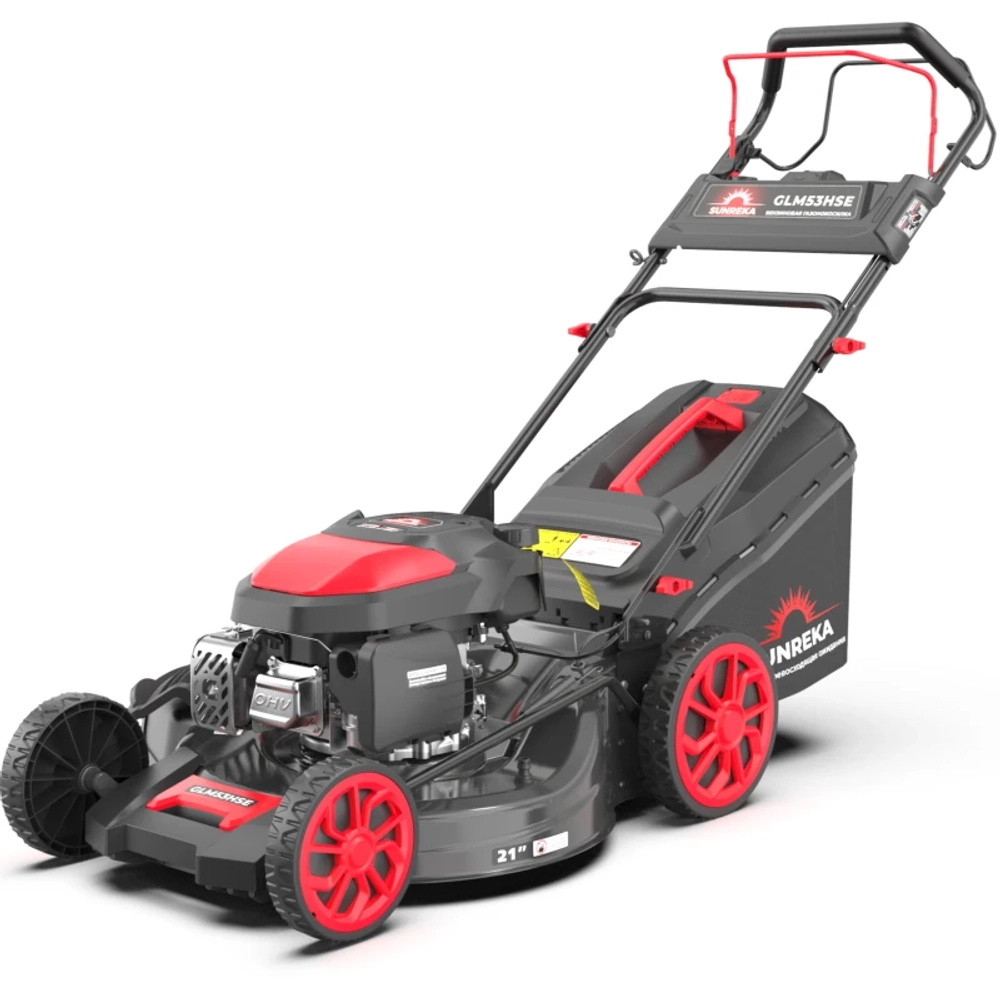 Газонокосилка бензиновая SUNREKA GLM53HSE: 6.5 л.с., нож 53 см, 213034