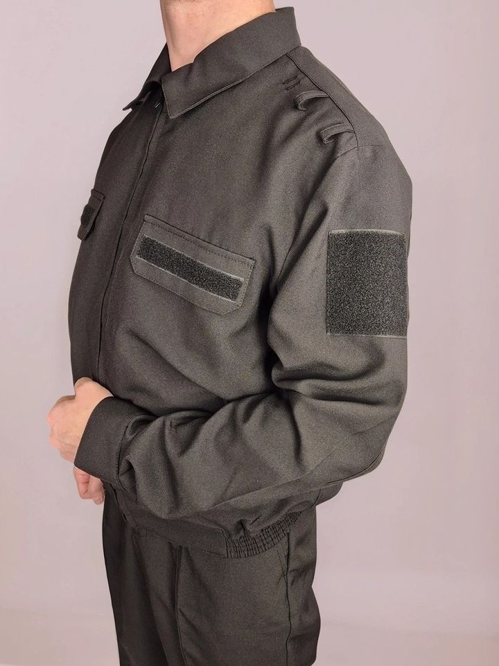 Костюм офисный для военнослужащих длинный рукав (чёрный, габардин)