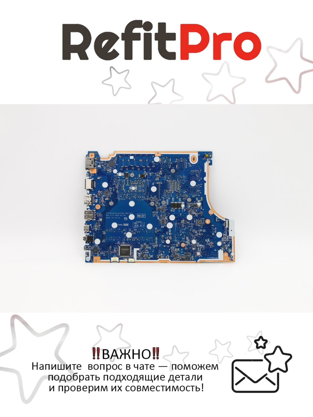 Материнская плата для ноутбука Lenovo ideapad Gaming 3-15IMH05 Intel Core i7-10750H GTX1650 4G NOK (5B20S44485), оригинал