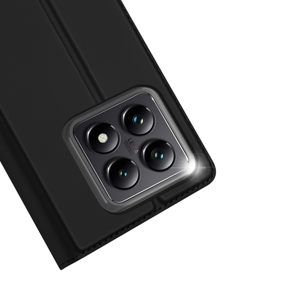 Чехол книжка из PU кожи черного цвета от Dux Ducis для Xiaomi 14T, серия Skin Pro Series Case