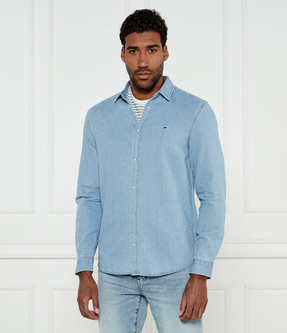 Джинсовая рубашка Tommy Jeans - голубой(DM0DM21146)