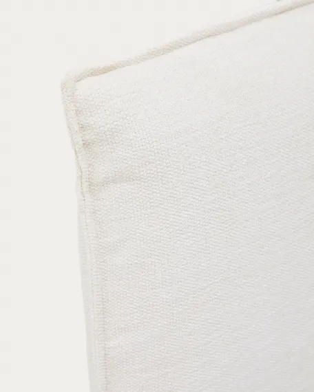 Кровать Jaira из белого шенилла со съемным чехлом для матраса 160x200 см