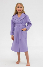 Халат детский ваф. с капюшоном (АТ) на запах