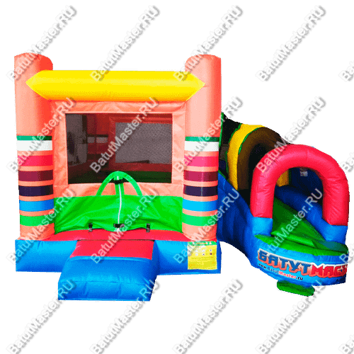 Детский надувной батут "Мир радости" 3,5*3*2,2 м