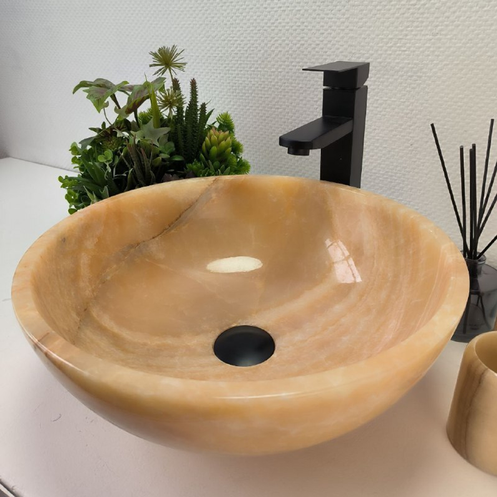 Раковина из оникса Bowl Yellow TinLip BO-62895 40*40*15 140