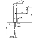 Смеситель для раковины Cisal Cubic CU00354121