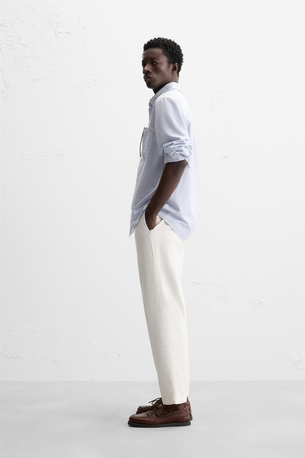 Брюки relaxed fit из рельефной ткани