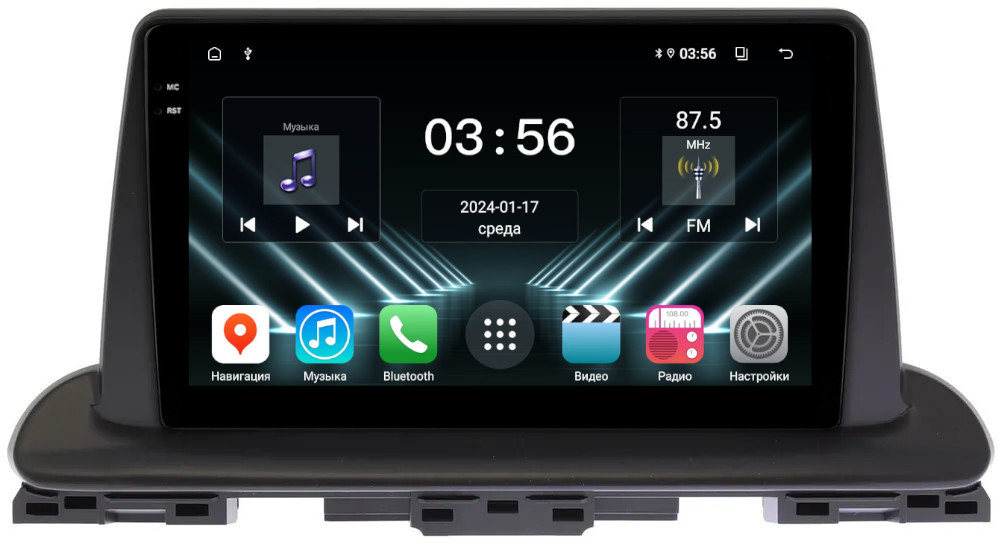 Магнитола для KIA Cerato 4 2018+ - FarCar DX1142M монитор 9.5" IPS на Android 13, 4+64Гб, CarPlay