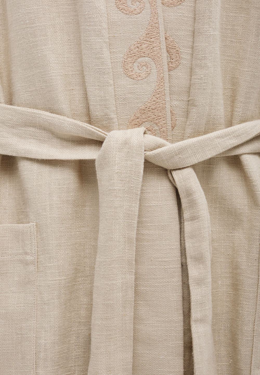 Шапан льняной короткий OYU TOLQYN BEIGE