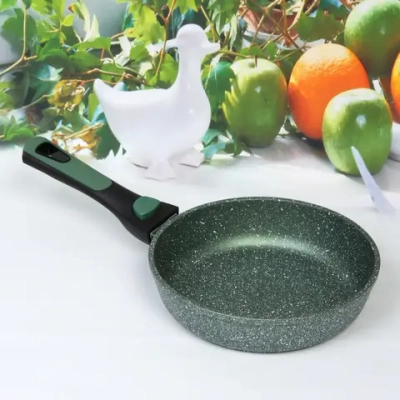 Сковорода «BAROLY» GREEN 20см индукционная каменная крошка, съемная бакелитовая ручка