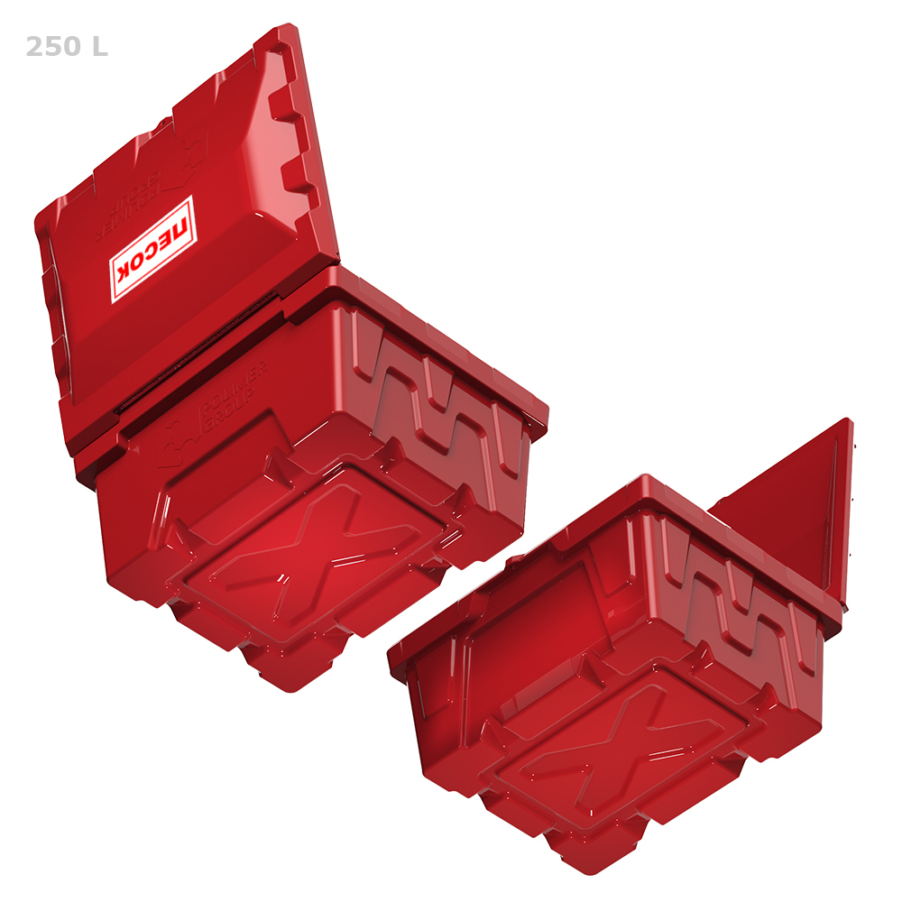 Ящик 250 л красный Полимер-Групп 250 л.(998x815x574см;21кг;красный) - арт.559343