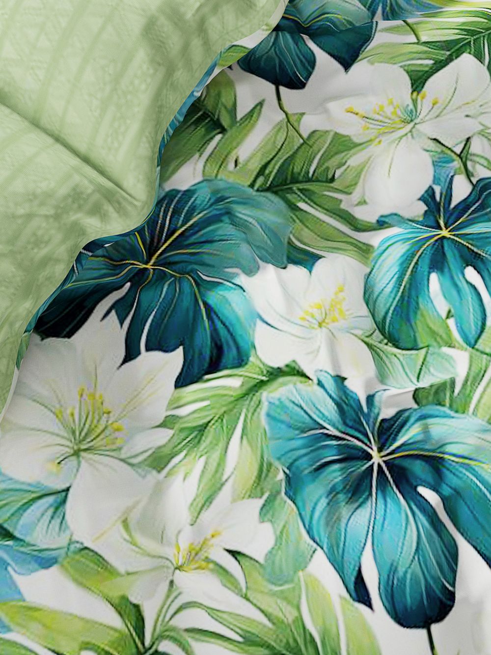 Постельное белье Сказка "Лиана/Лиана (компаньон)" 1,5-сп   наволочка 50х70 1шт Простынь на резинке 90х200 см  Пододеяльник 145х215 см