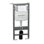 Унитаз подвесной Ceramica Nova PLAY Rimless CN3001_1001W безободковый, с крышкой микролифт, с инсталляцией и белой кнопкой