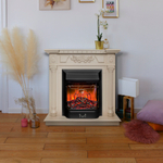 Каминокомплект Real Flame Dacota WT с очагом Majestic Lux Black (без пульта)