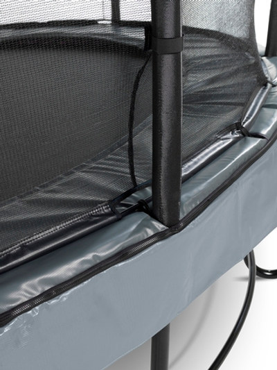 Батут Exit Toys для дачи с сеткой Элегант Премиум 366 см серый