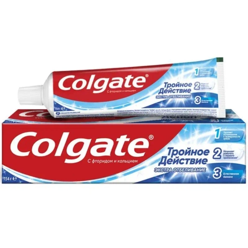 Зубная Паста "Colgate" Тройное Действие (экстра отбеливание) 100 мл