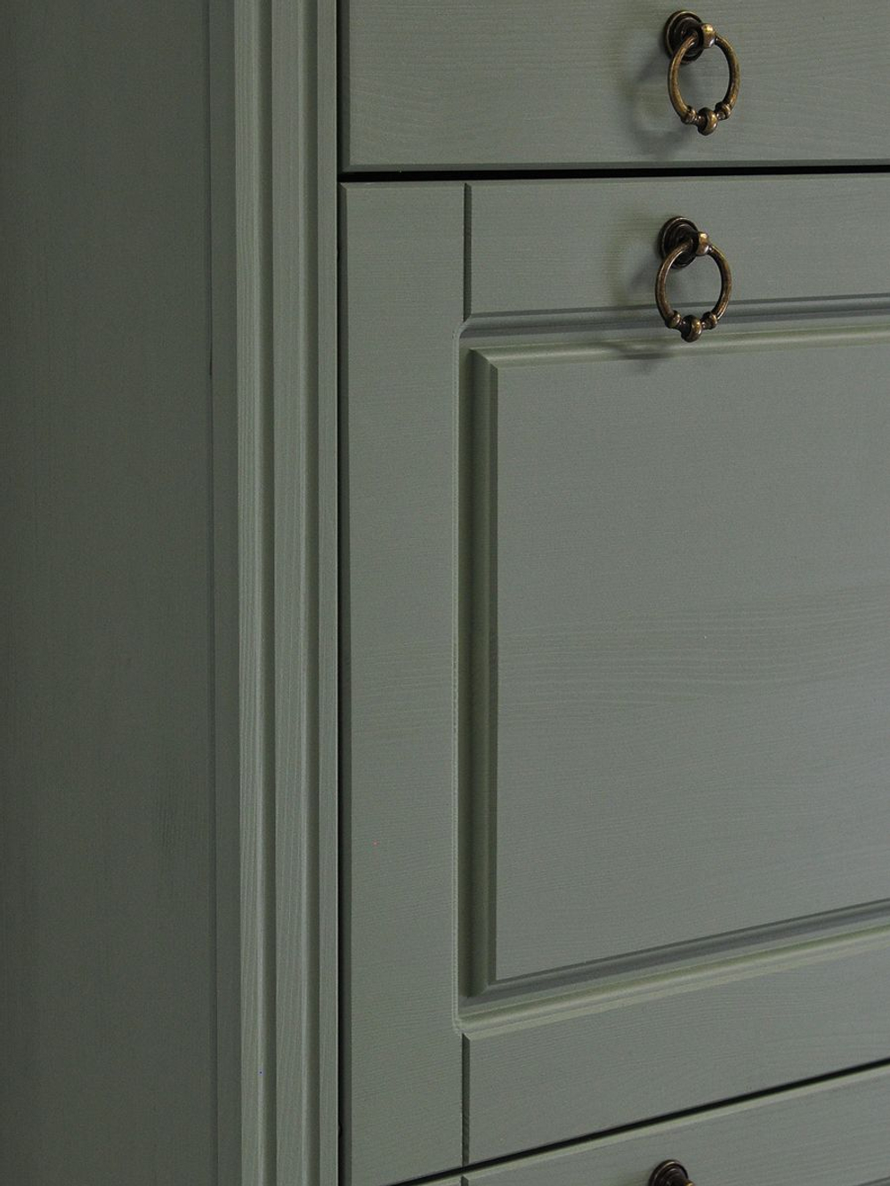 Обувница для прихожей, 87х21х169, Неаполь, закрытая, 4 двери 1 ящик, из массива дерева, зеленый эвкалипт, Dipriz