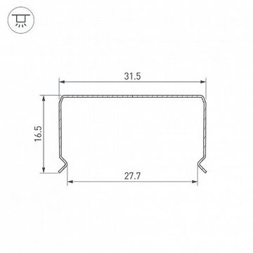 Гибкий профиль из нержавеющей стали 1м 062646 WPH-FLEX-3020-1000 Arlight