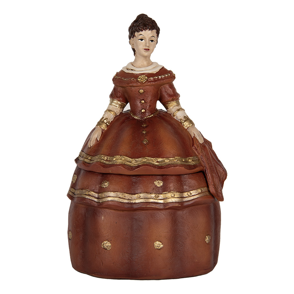 Шкатулка "Дама" красная 19x16x29см